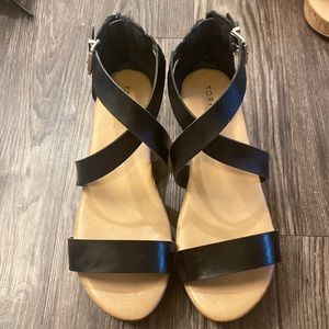 TORRID SANDALS SIZE 11 WW PLATFORM SUMMER USED GOOD CONDITION